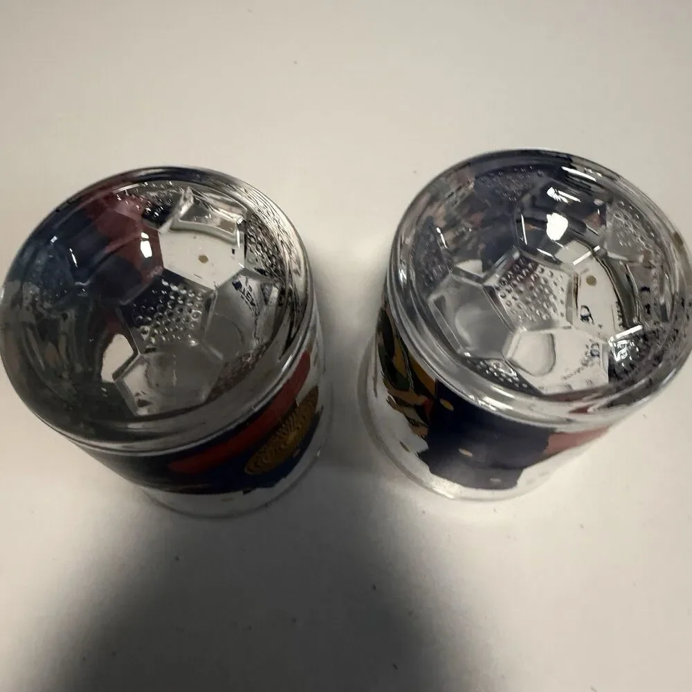 Set Of 2 Gran Centenario Tequila Collectible Glasses Futball Soccer Mexico